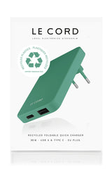 Pale Pine ReCharger · 30W PD Recycled Wall Charger