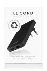 Black Lava ReCharger · 30W PD Recycled Wall Charger
