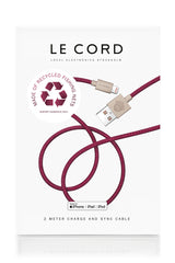 Le Cord sustainable plum iPhone cable