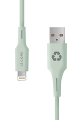 Pale Pine iPhone Lightning cable · 1.2 meter · Made of recycled plastics