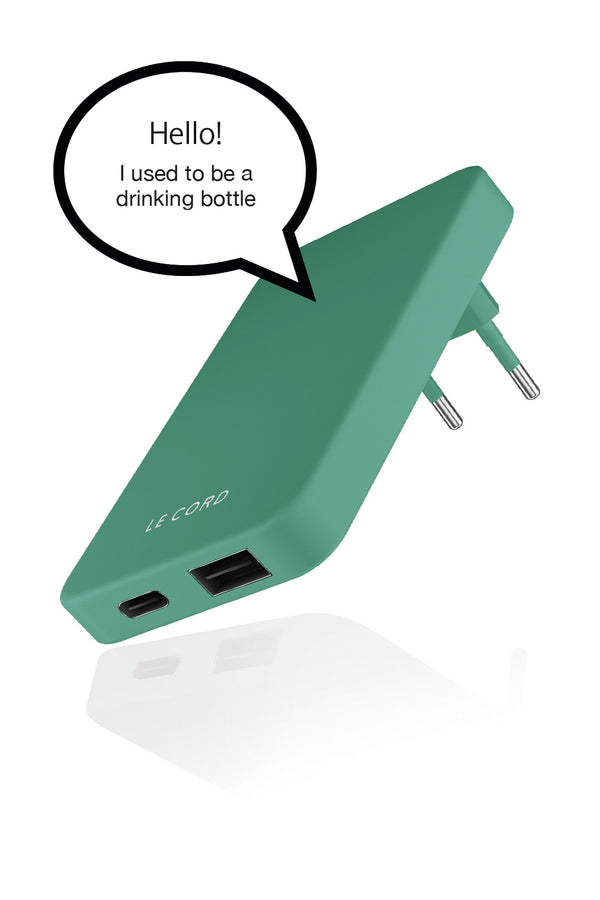 Pale Pine ReCharger · 30W PD Recycled Wall Charger